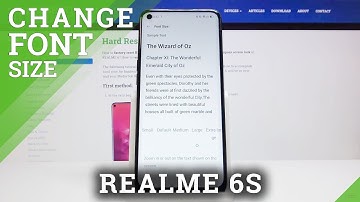 How to Adjust Font Size in REALME 6s - Resize Displayed Text