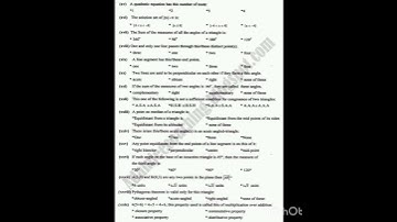 Class 9th Mathematics Guess Paper Karachi Board 2023 #shorts