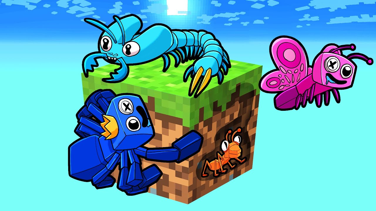 Выживание радужных жуков в Skyblock!