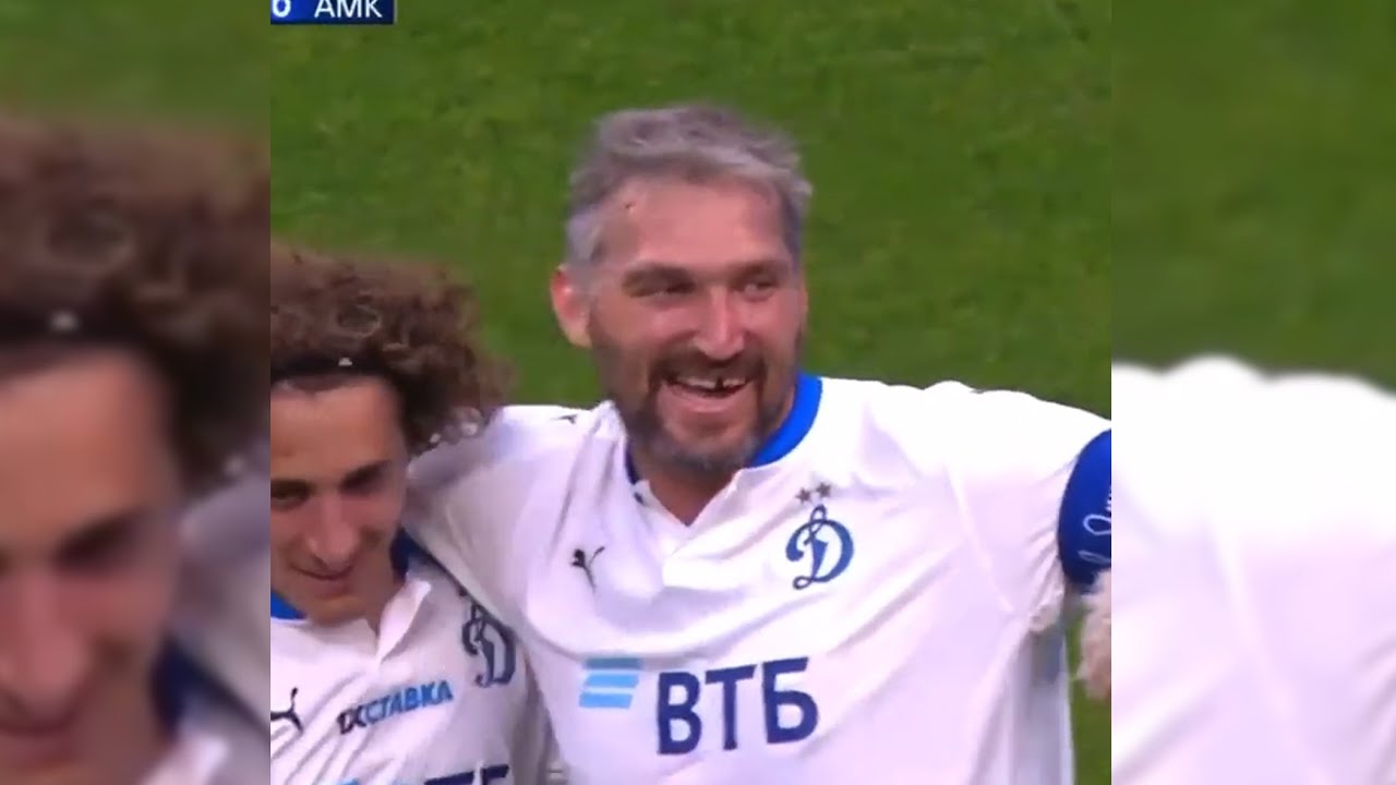 Alexander Ovechkin scores goal for soccer club FC Dynamo Moscow