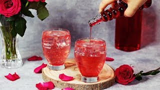 Rosensirup ganz einfach selber machen - Rosensirup Rezept  - Rose syrup recipe - Rose syrup drink