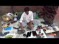 Navsari roadside Cobbler (shoe & sandal repairer) - 14th February 2011