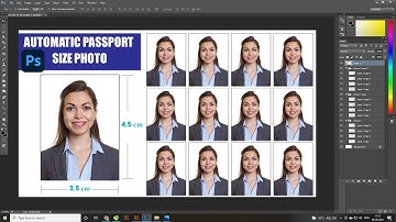 How to Create a Complete Passport Size Photo | 1 Click Automatic Passport Size in Adobe Photoshop