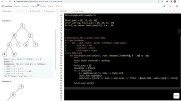 leetcode 2583. Kth Largest Sum in a Binary Tree - level order traversal  + sorting or heap