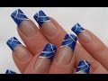 Einfaches schlichtes blaues Nageldesign / Winter Nägel / Simple chic blue nail art design