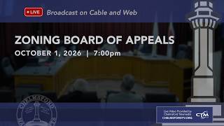 Zoning Board of Appeals: October 1, 2026