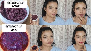 beetroot lip scrub & lip mask| remove dead skin & dry skin| naturally pink lips| soft smooth lips