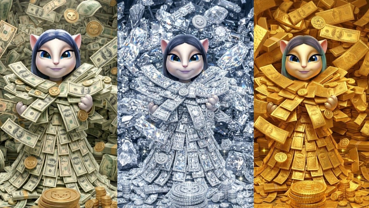 Dollar Angela 💵 | Diamond Angela 💎 | Gold Angela 🪙 | My Talking Angela 2 🙈