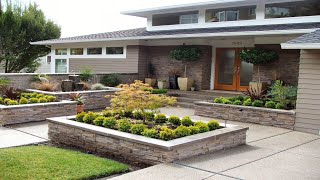 FRONT YARD LANDSCAPING IDEAS WITH PAVERS | BEST PAVER DRIVEWAY WALKWAY DESIGN FOR HOUSE FRONTYARD
