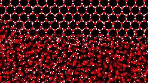 Simulation of water freezing into ice