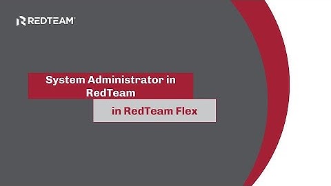 Training: System Administrator in RedTeam Flex