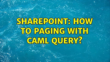 Sharepoint: How to paging with caml query?