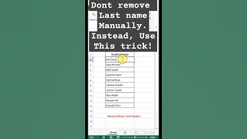 Smart Trick to Remove Last Name in Excel Without Manual Effort!