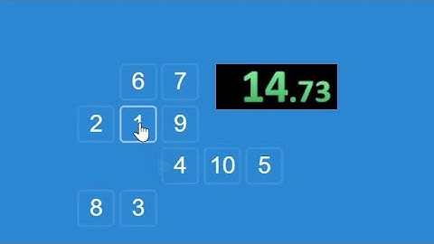 Chimp Test WORLD RECORD 14.73 (10 Block)