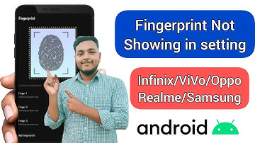 FIX Fingerprint Not Showing in Settings - Fingerprint Option Missing - Redmi Infinix Tecno vivo