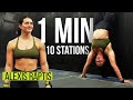 Alexis raptis does 1 minute of 10 crossfit skills