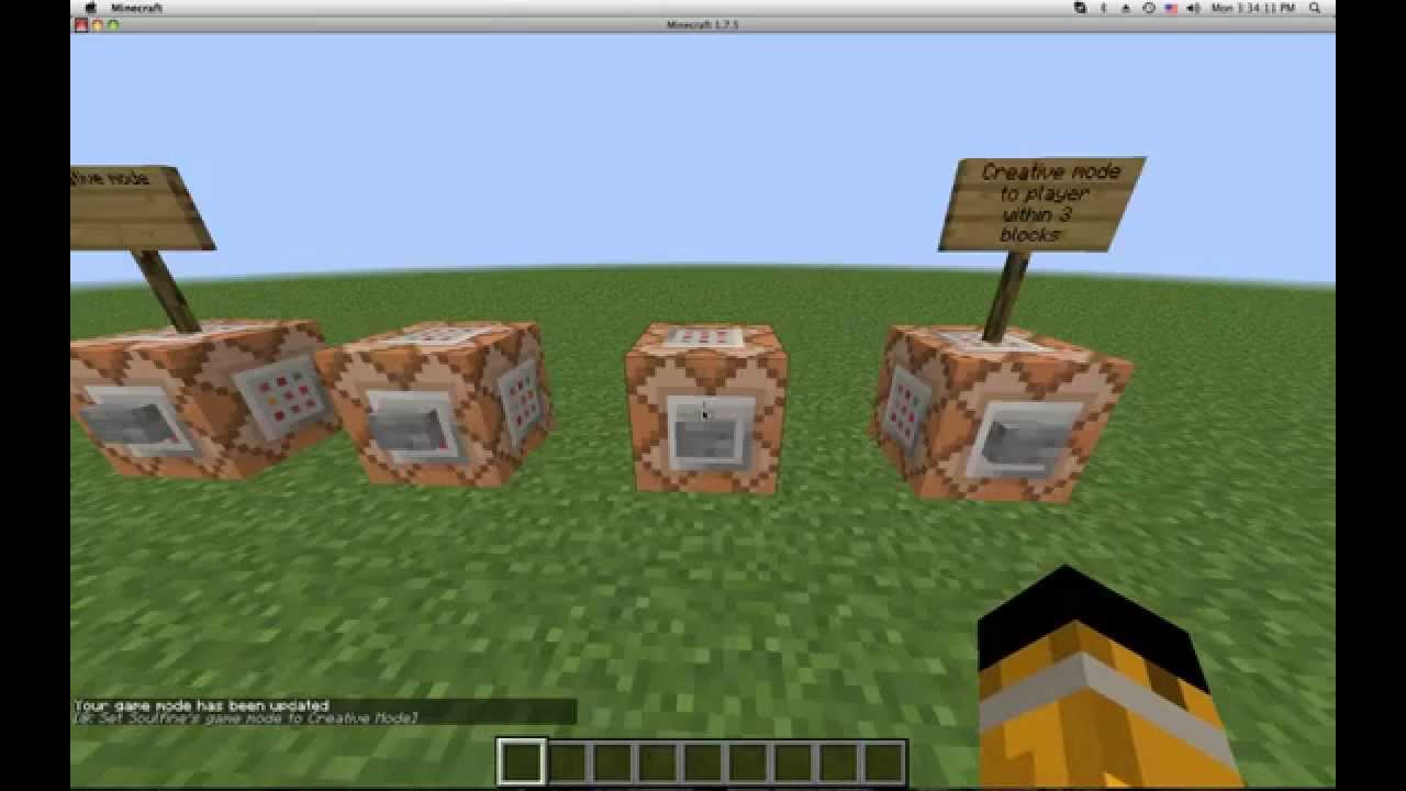 Minecraft Command Blocks Gamemode Commands Youtube