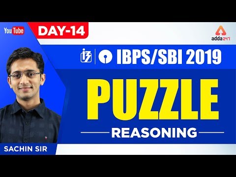 IBPS/SBI PO 2019 | PUZZLE | Reasoning | Day 14 | By Sachin Sir | 11:30 A.M