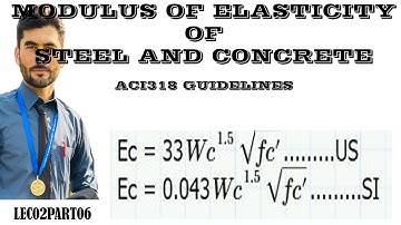 L02P06 THE MODULUS OF ELASTICITY OF STEEL AND CONCRETE IN SI AND US CUSTOMERY UNITS USING ACI
