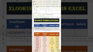 Xlookup Formula In Excel #short #shorts #shortvideo #shortsvideo #youtubeshorts #youtube #viral #yt