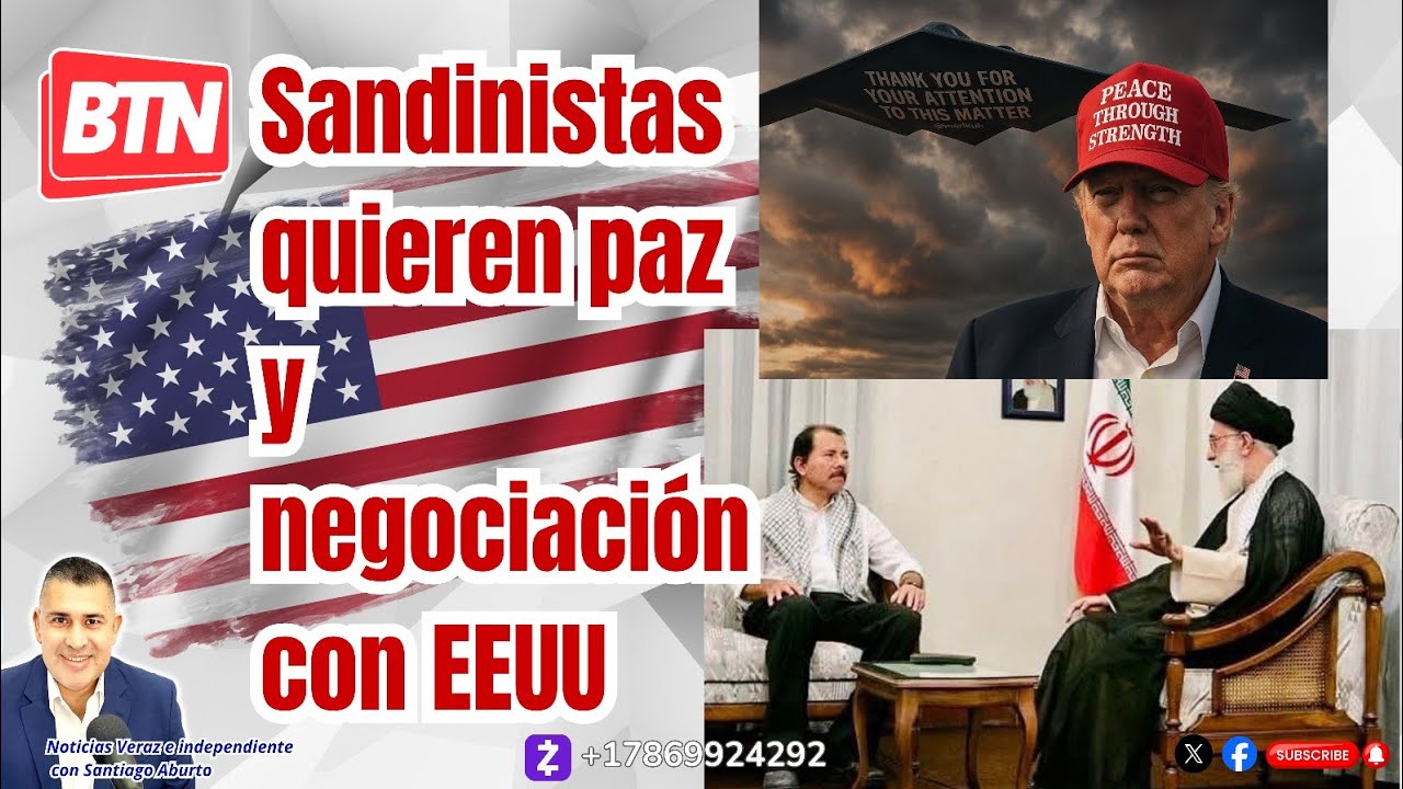 Sandinistas quieren paz y negociación con EEUU.