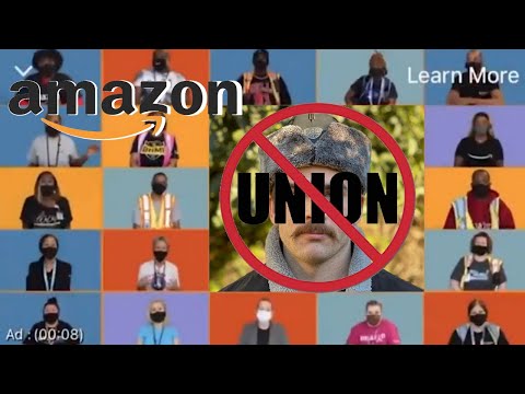 Thumbnail for HasanAbi reacts to amazon owned twitch.tv running anti-union ads for amazon