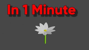 How to create a game ready low poly flower in 1 Minute in Blender