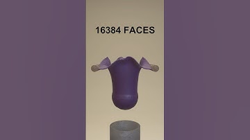 Cloth Simulation 1 - 16384 Faces #blender #3d #3dart #3danimation #satisfying #simulation #animation