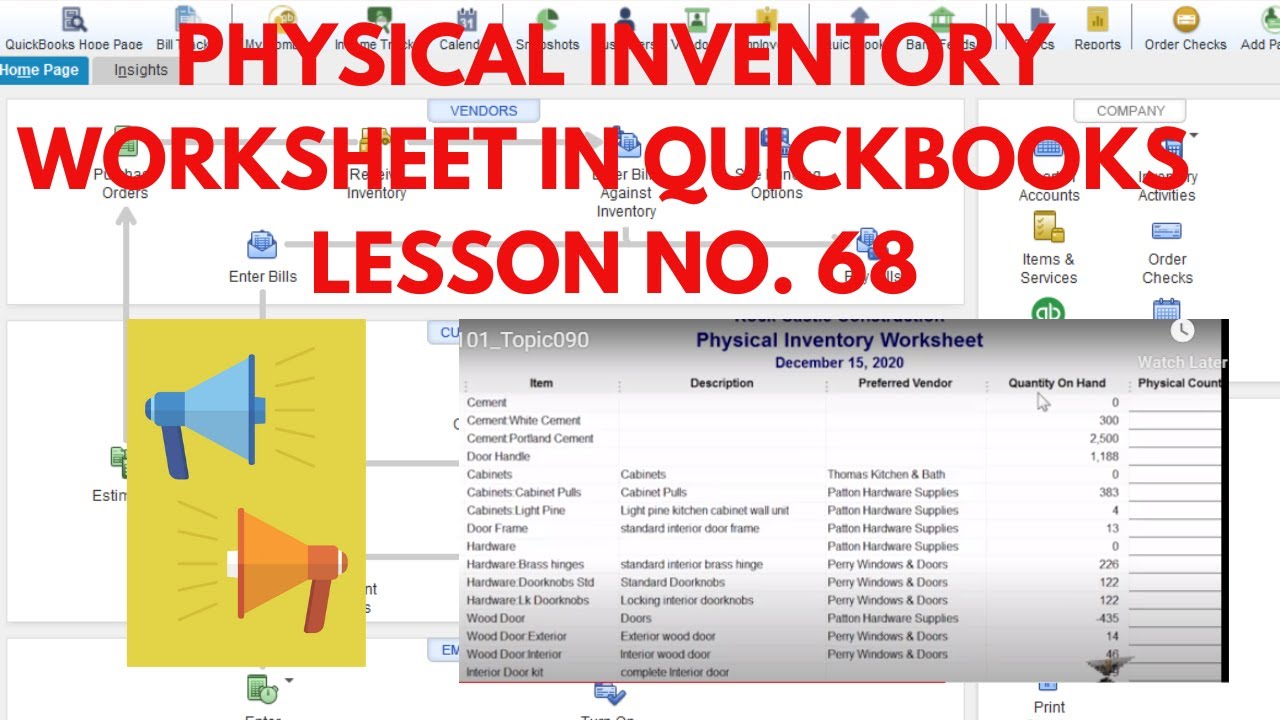 how to manage physical inventory in quickbooks | physical inventory worksheet in qb | Muhammad Abbas - YouTube how-to-manage-physical-inventory-in-quickbooks-physical-inventory-worksheet-in-qb-muhammad-abbas-youtube