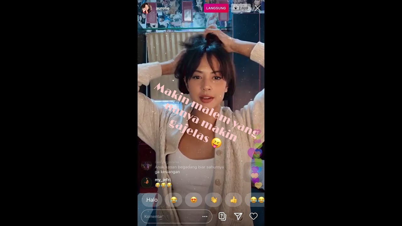 MAKIN MALEM MAKIN GAJELAS..!!  AURELIE ASK QUESTION LIVE IG