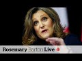 Capital gains tax is not a punishment freeland says