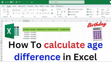 how to calculate date difference in excel | how to calculate age in excel from birthday | excel