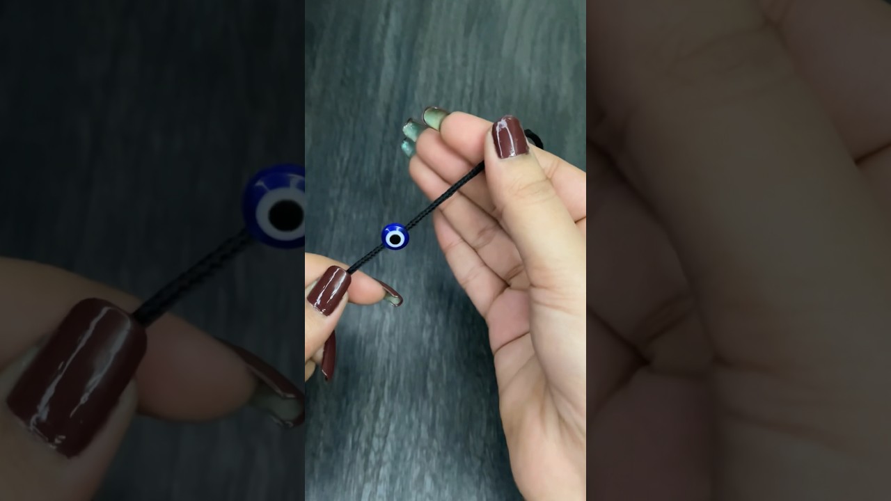 Evil eye bracelet tutorial 🧿❤️ | #diy #tutorial #handmade #bracelet #evileye #viral