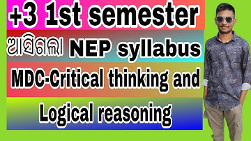 Plus 3 1st semester MDC-critical thinking and Logical reasoning nep syllabus