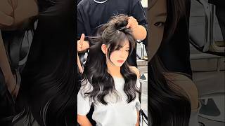 Beautiful Layered Haircut with Curtain Bangs | Step by Step ✨ #LayeredHaircut#BangsHaircut#HairColor