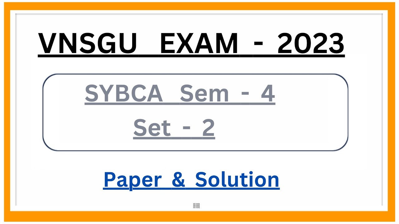 Vnsgu External Practical Paper SYBCA Sem 4 Set 2 Date 03 04 vnsgu-external-practical-paper-sybca-sem-4-set-2-date-03-04