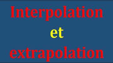 Interpolation et Extrapolation avec Excel
