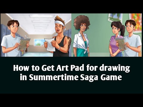 how to get Art Pad for drawing in Summertime saga game || Miss Ross and Mia in Class