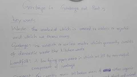 VI Class: Garbage in Garbage out Part 5