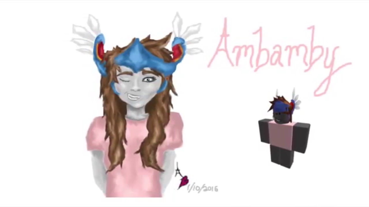 Drawing of Roblox Character (Ambamby) - YouTube