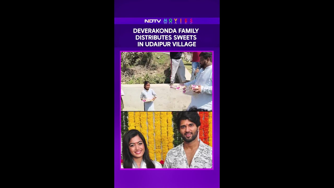Deverakonda Family Distributes Sweets In Udaipur Village During Wedding Festivities