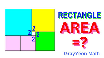 Find the area of the Rectangle composed of squares | Geometry Skills | Math Puzzles
