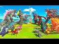 Team Kong x Evolved Godzilla vs Team Mechagodzilla x Skar King - ARBS