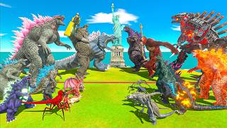 Team Kong x Evolved Godzilla vs Team Mechagodzilla x Skar King - ARBS