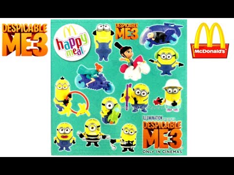 Mcdonald S Despicable Me 3 Minions Movie Happy Meal Toys Uk Full Set 12 Kids 2017 Canada Collection Youtube