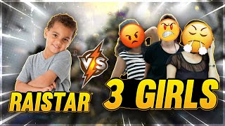 Raistar Vs 3 Girls Clash Squad Challenged || 1 Vs 3 || Garena Free Fire