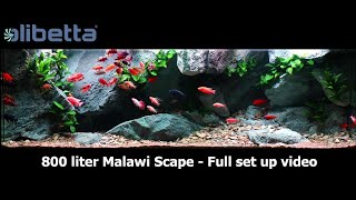 800 liter Malawi Scape - Full set up video