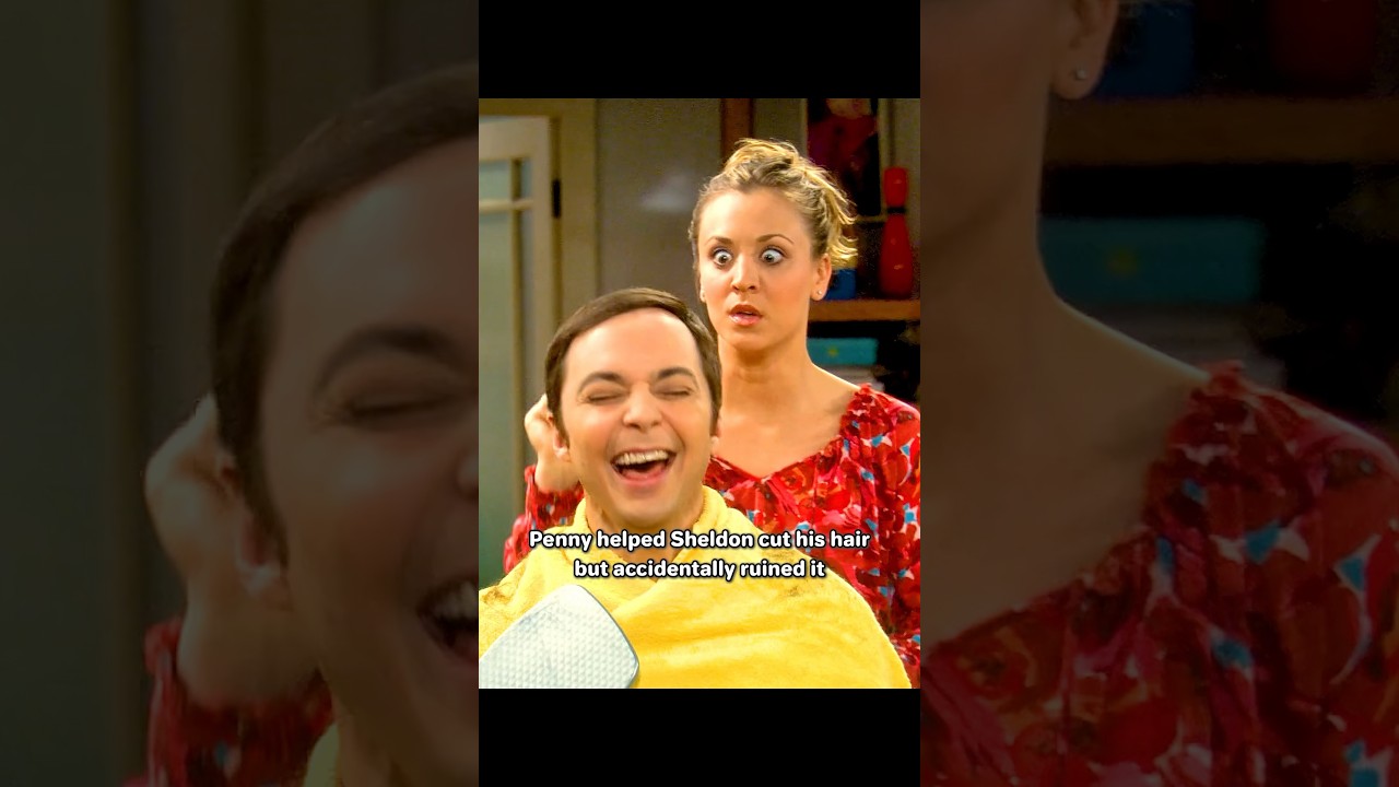 Penny helped Sheldon cut his hair, but accidentally ruined it