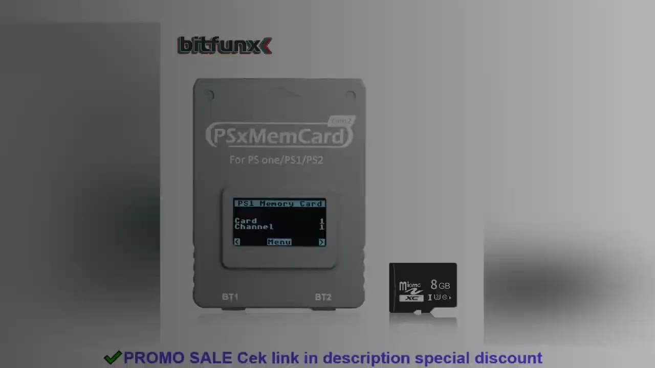 Bitfunx PSxMemCard Gen2 Store Game Saves for PS1 and PS2 Games for PlayStation1 PS one Playstation2