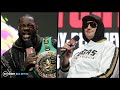 Full Wilder v Fury press conference | Fighters push each other during face off!
